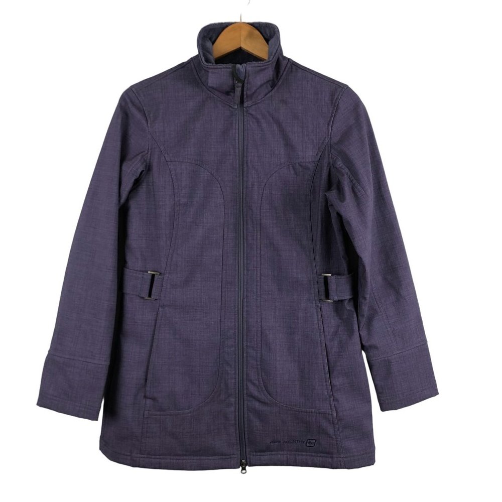 Free Country Women's Size Small Purple Softshell Fleece Lined Full Zip Jacket